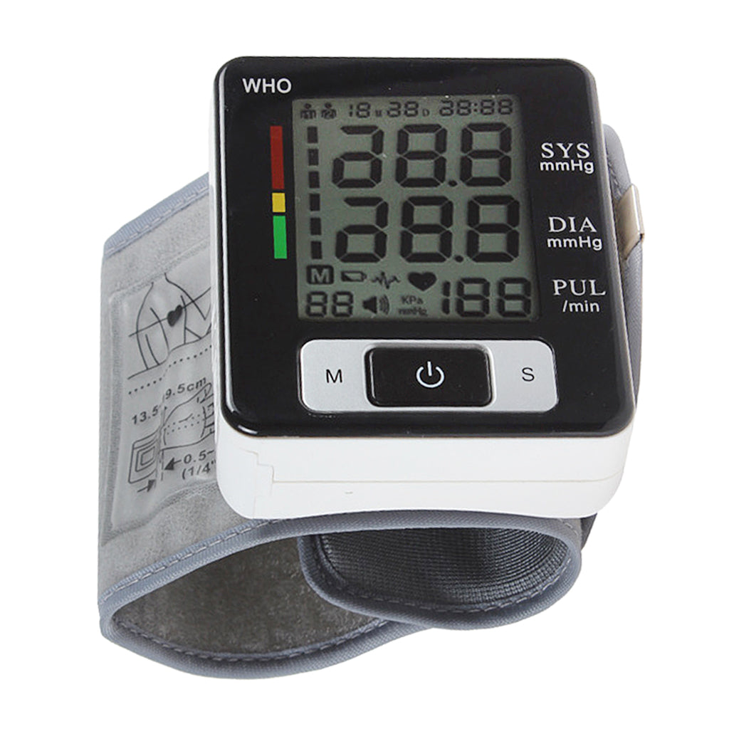 Smart Wrist Blood Pressure Cuff Monitor with Wristband for Health Monitoring