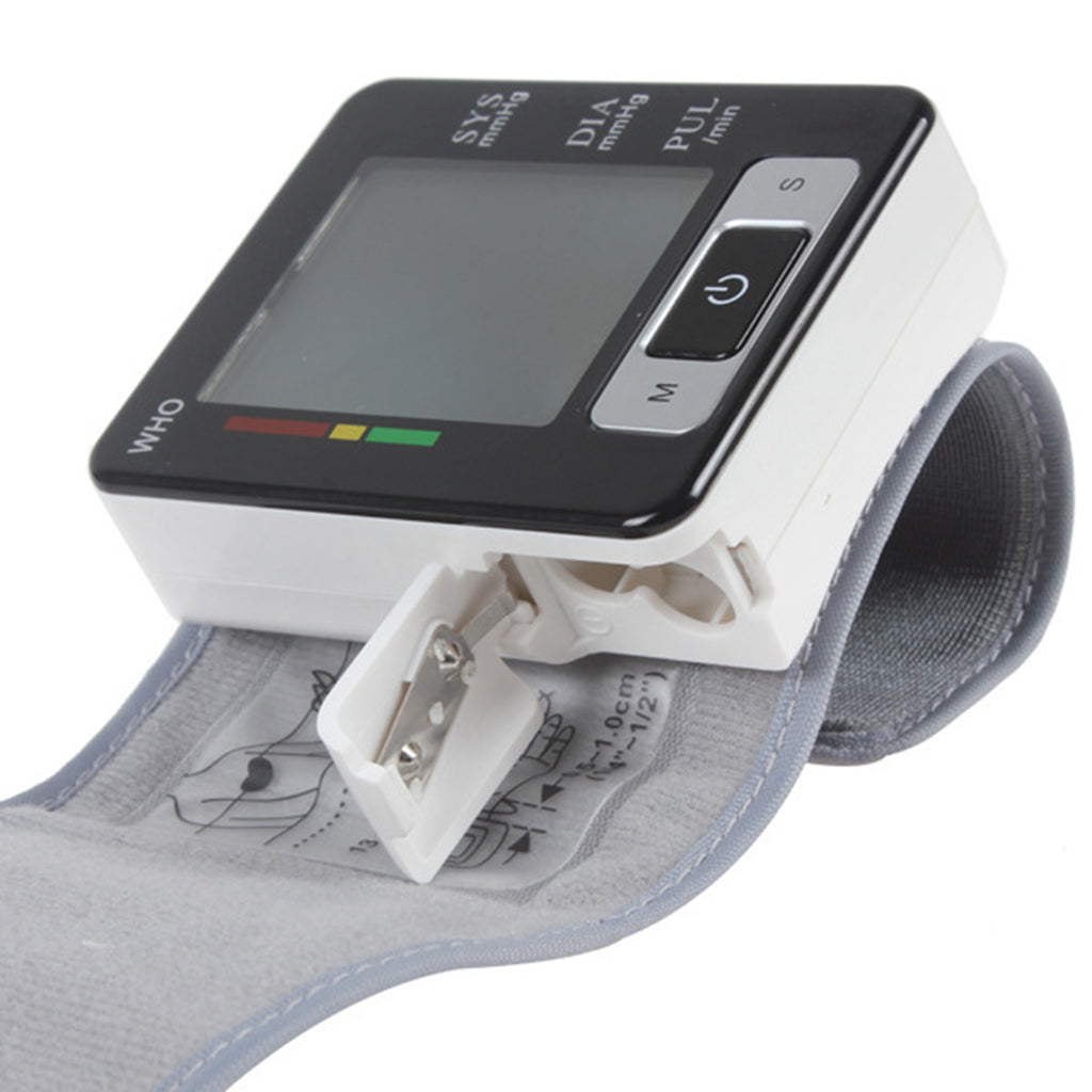 Smart Wrist Blood Pressure Cuff Monitor with Wristband for Health Monitoring