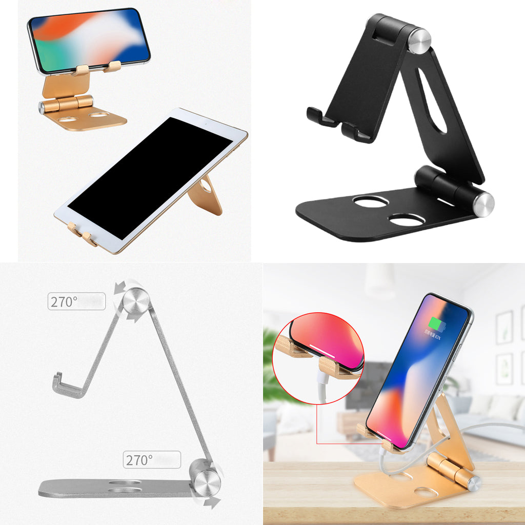 Foldable Multi-Angle Desk Phone Tablet Stand Bracket Holder Support Black