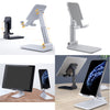 Universal Telescopic Folding Phone Tablet Stand Bracket White