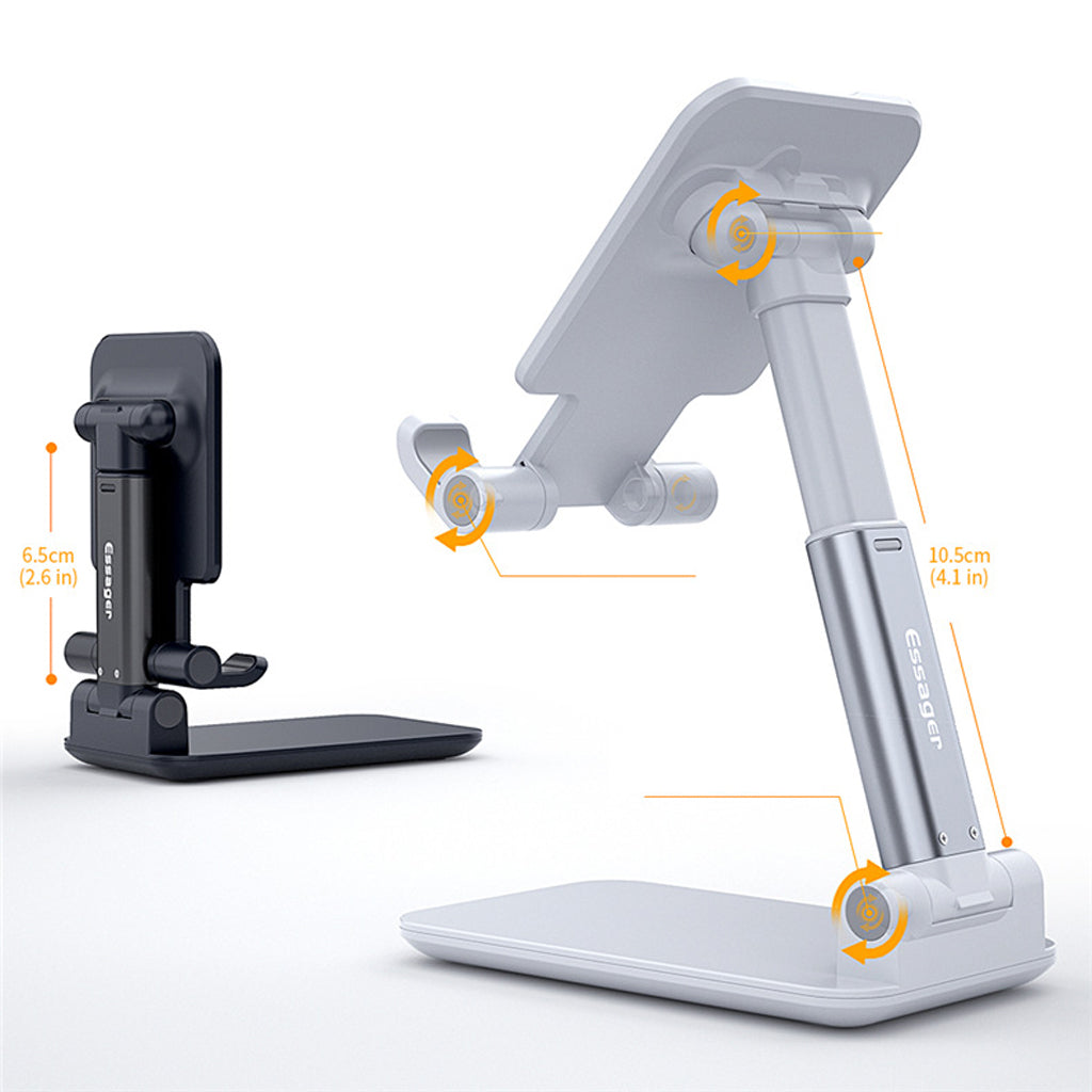 Universal Telescopic Folding Phone Tablet Stand Bracket White