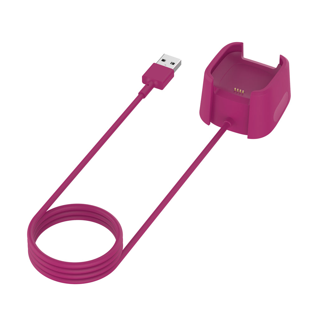 For Versa 2 USB Charging Cable Power Charger Dock Cradle 100cm Purple