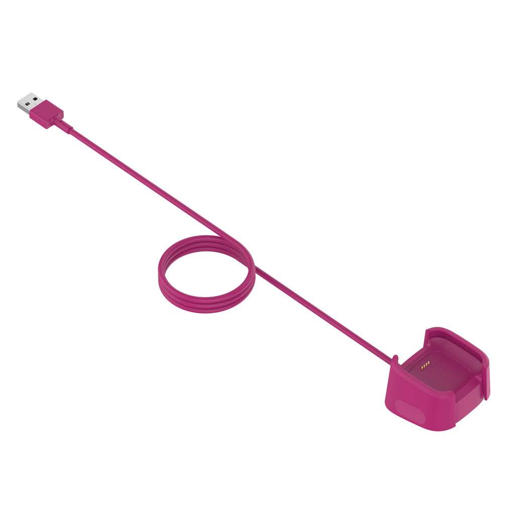 For Versa 2 USB Charging Cable Power Charger Dock Cradle 100cm Purple