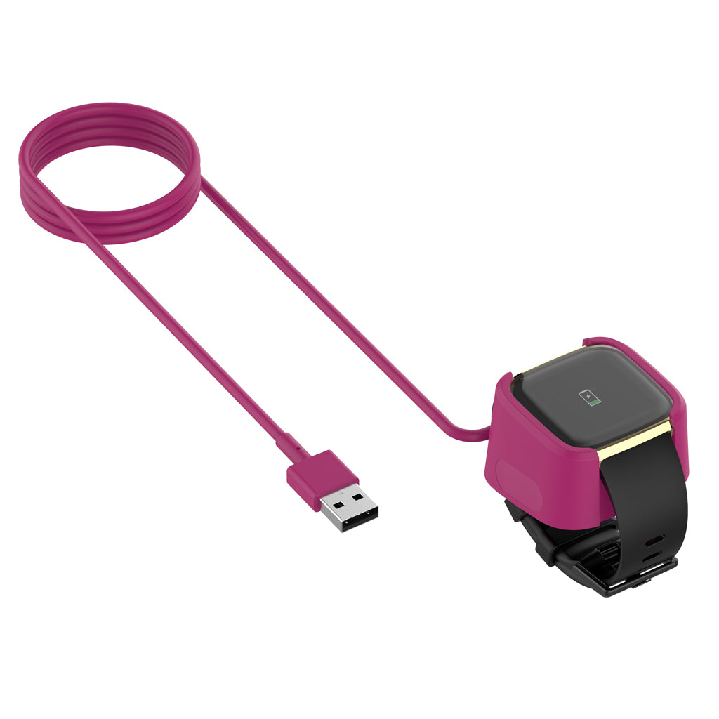 For Versa 2 USB Charging Cable Power Charger Dock Cradle 100cm Purple