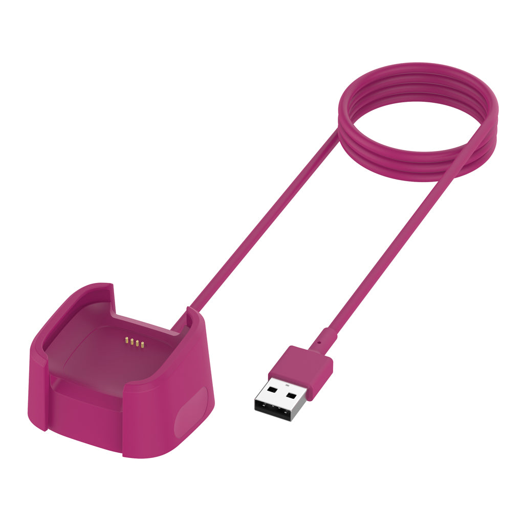 For Versa 2 USB Charging Cable Power Charger Dock Cradle 100cm Purple