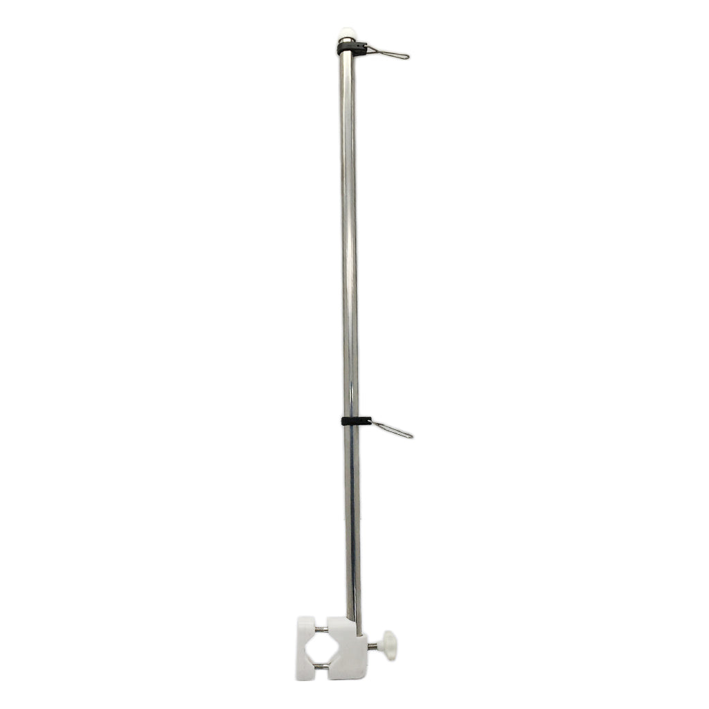 Adjutable 21" Flag Pole + Clip For 7/8" - 1" Rail Boat Yacht Car Camper