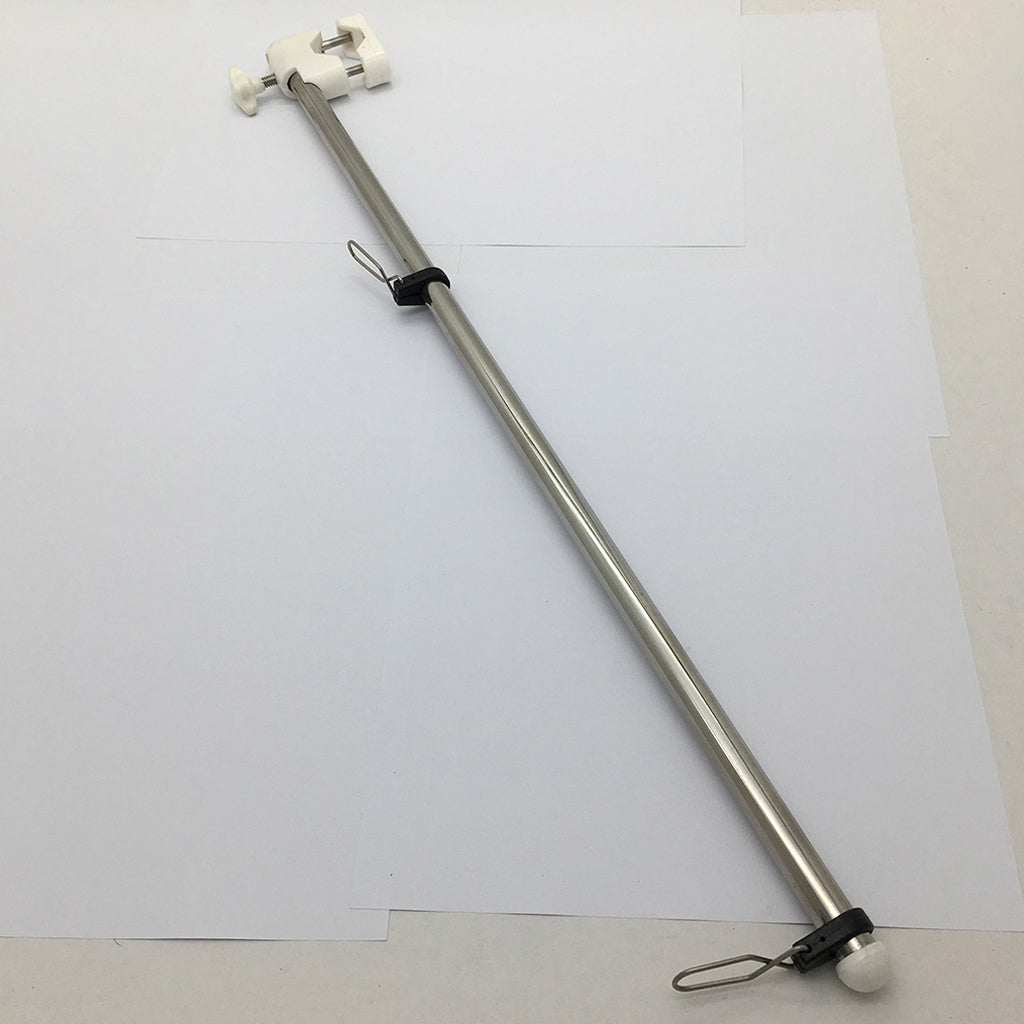 Adjutable 21" Flag Pole + Clip For 7/8" - 1" Rail Boat Yacht Car Camper