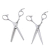 12Pcs Salon Hair Cutting Scissors Barber Shears Razor Set White Scissors