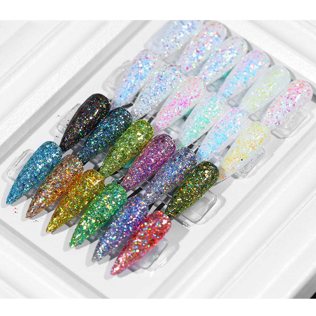 12 Colors Nail Art Glitter Dust Acrylic UV Gel Tips DIY Tools Style-01