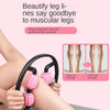 Handheld 360 Degree Full Body Wheel Roller Massager Self Massage Tool Pink