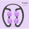 Handheld 360 Degree Full Body Wheel Roller Massager Self Massage Tool Purple