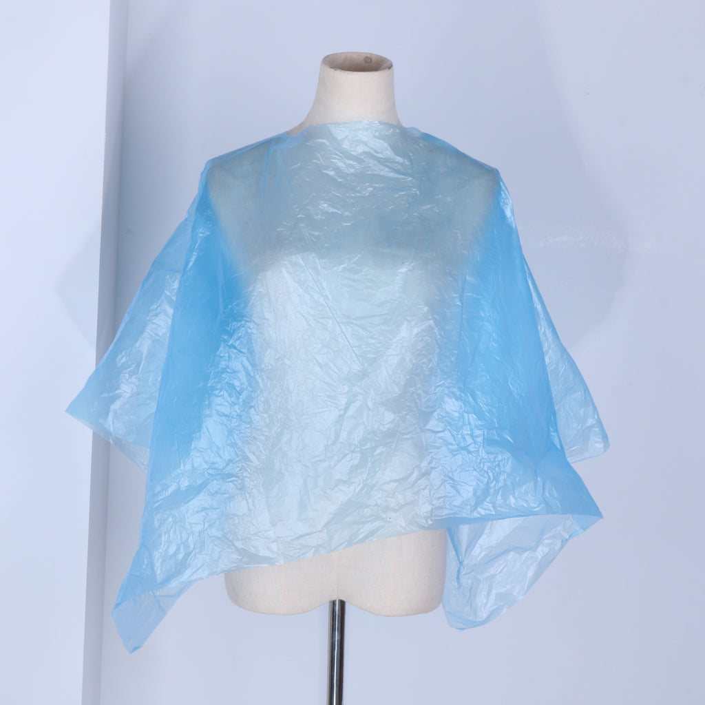 Clear Disposable Haircutting Capes Shop Perm Gown Hair Coloring Apron 100pcs