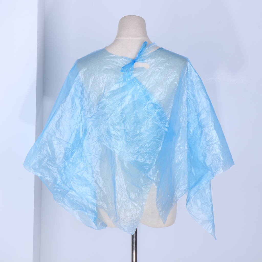 Clear Disposable Haircutting Capes Shop Perm Gown Hair Coloring Apron 100pcs