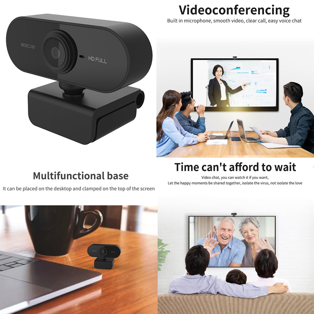 Smart Rotatable HD Webcam PC Desktop Laptop Plug & Play Web Camera Cam