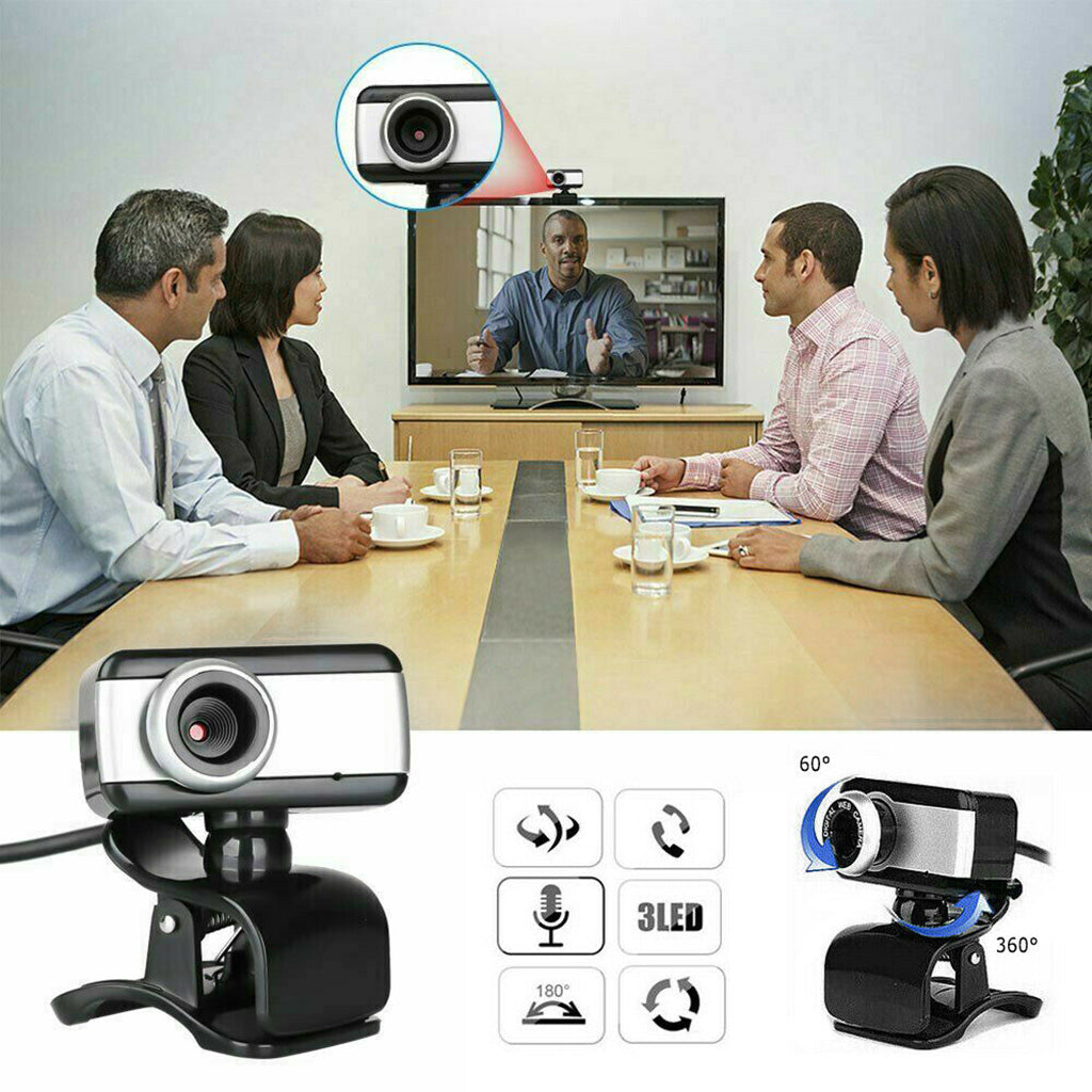 Rotatable Web Camera Cam Digital Webcam Camera with Microphone For PC Laptop