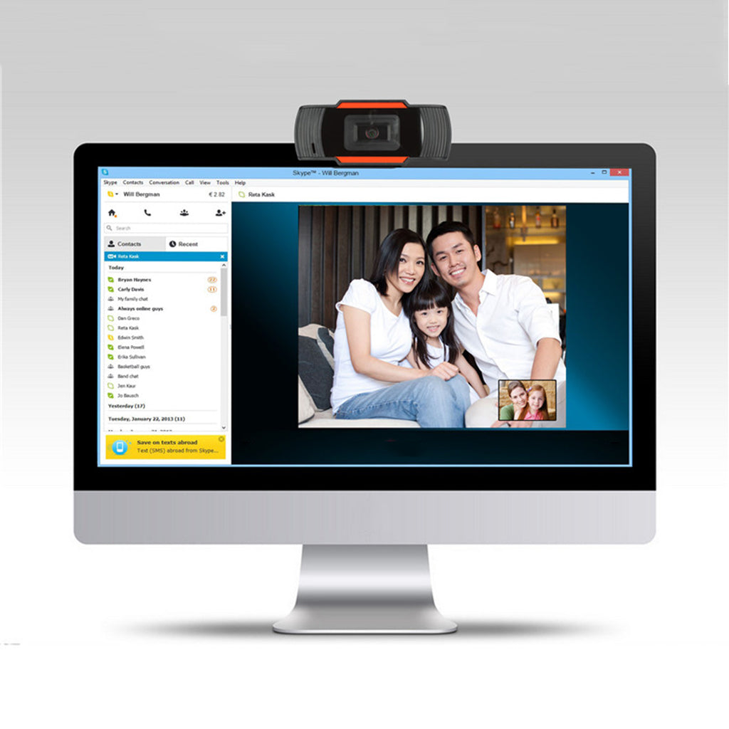 HD 1080P Webcam Camera with Mic Web Cam for Desktops Calling Live Streaming