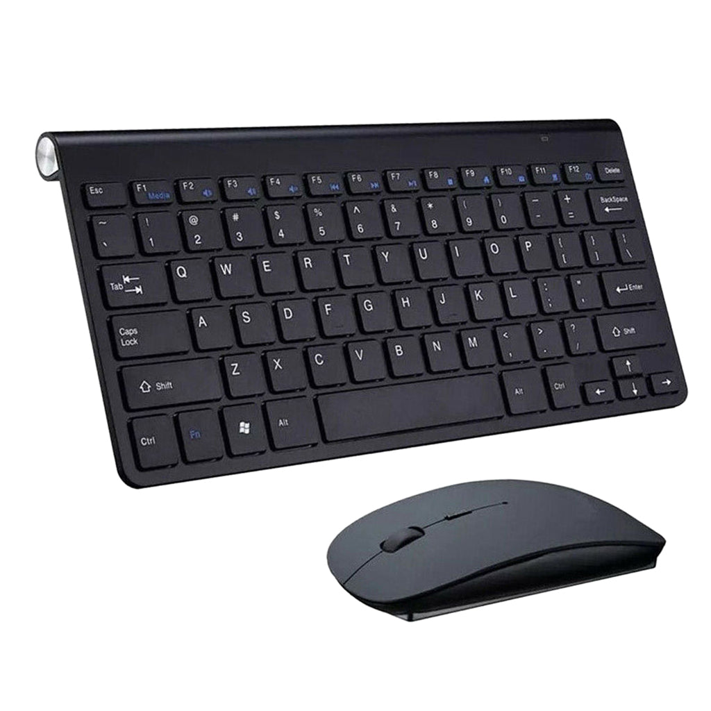 Mini Wireless Keyboard Mouse Set Waterproof 2.4G for Mac PC Laptop Black