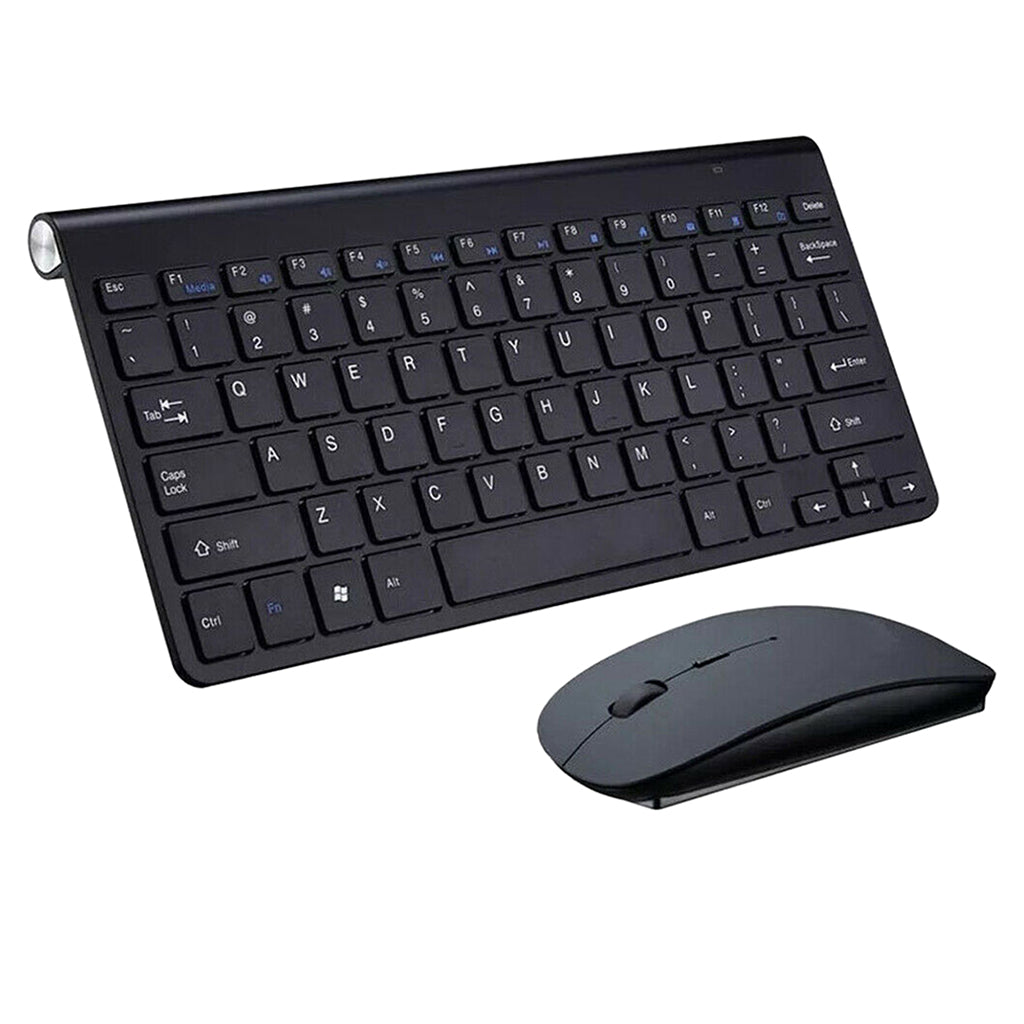 Mini Wireless Keyboard Mouse Set Waterproof 2.4G for Mac PC Laptop Black