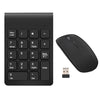 2.4G Numeric Keypad Wireless Keypad Extensions with Mouse for Laptop Desktop Black