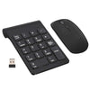 2.4G Numeric Keypad Wireless Keypad Extensions with Mouse for Laptop Desktop Black