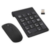 2.4G Numeric Keypad Wireless Keypad Extensions with Mouse for Laptop Desktop Black