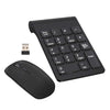 2.4G Numeric Keypad Wireless Keypad Extensions with Mouse for Laptop Desktop Black