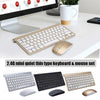 Mini Wireless Keyboard Mouse Set Waterproof 2.4G for Mac PC Laptop Silver