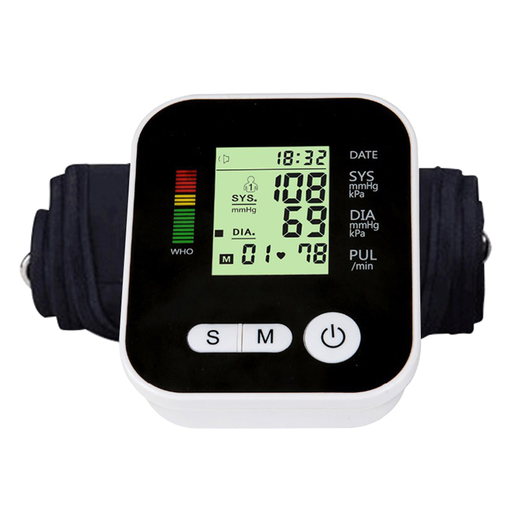 English Style Home Automatic Smart Electronic Pulse Sphygmomanometer Black