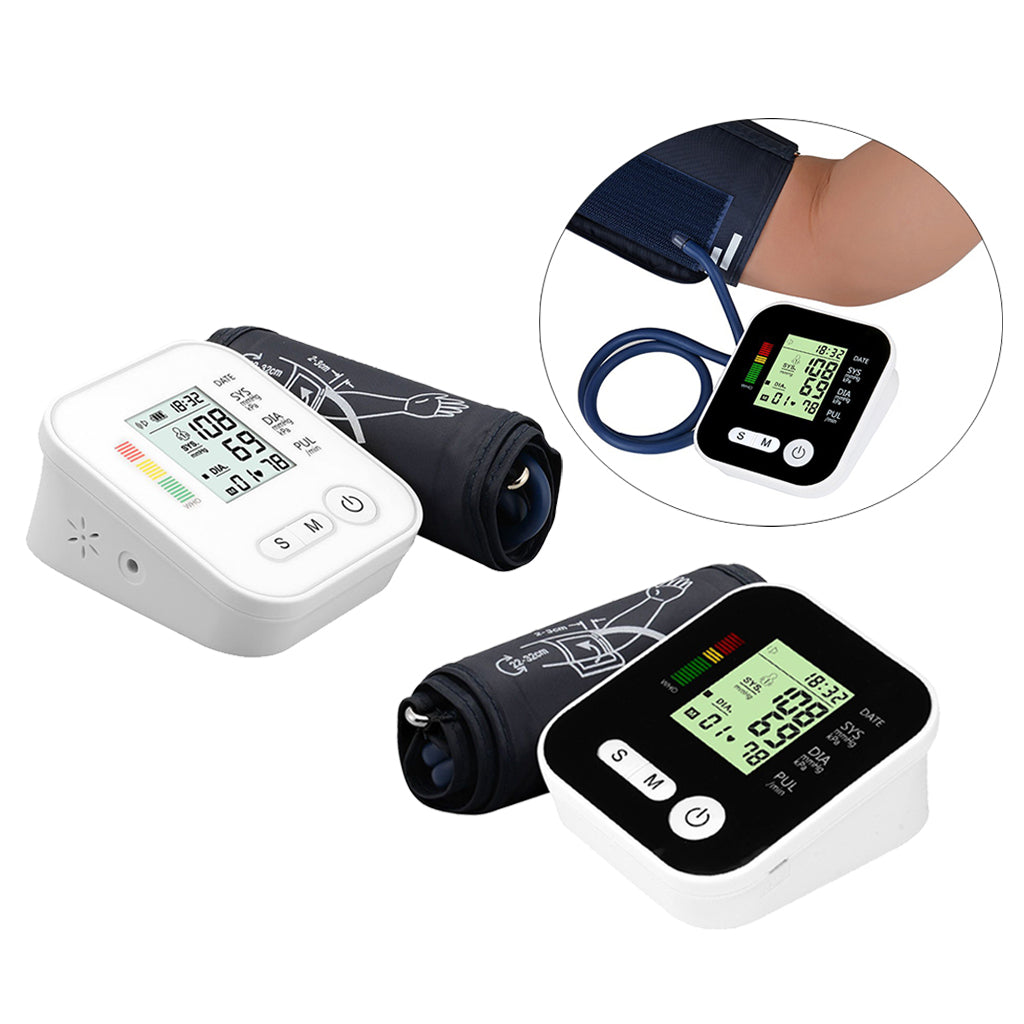 English Style Home Automatic Smart Electronic Pulse Sphygmomanometer Black