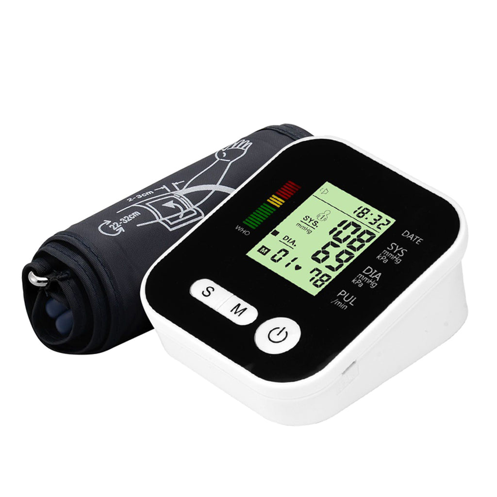 English Style Home Automatic Smart Electronic Pulse Sphygmomanometer Black