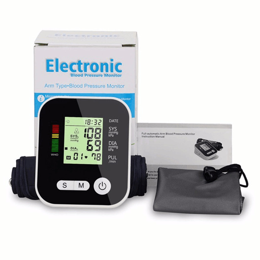 English Style Home Automatic Smart Electronic Pulse Sphygmomanometer Black