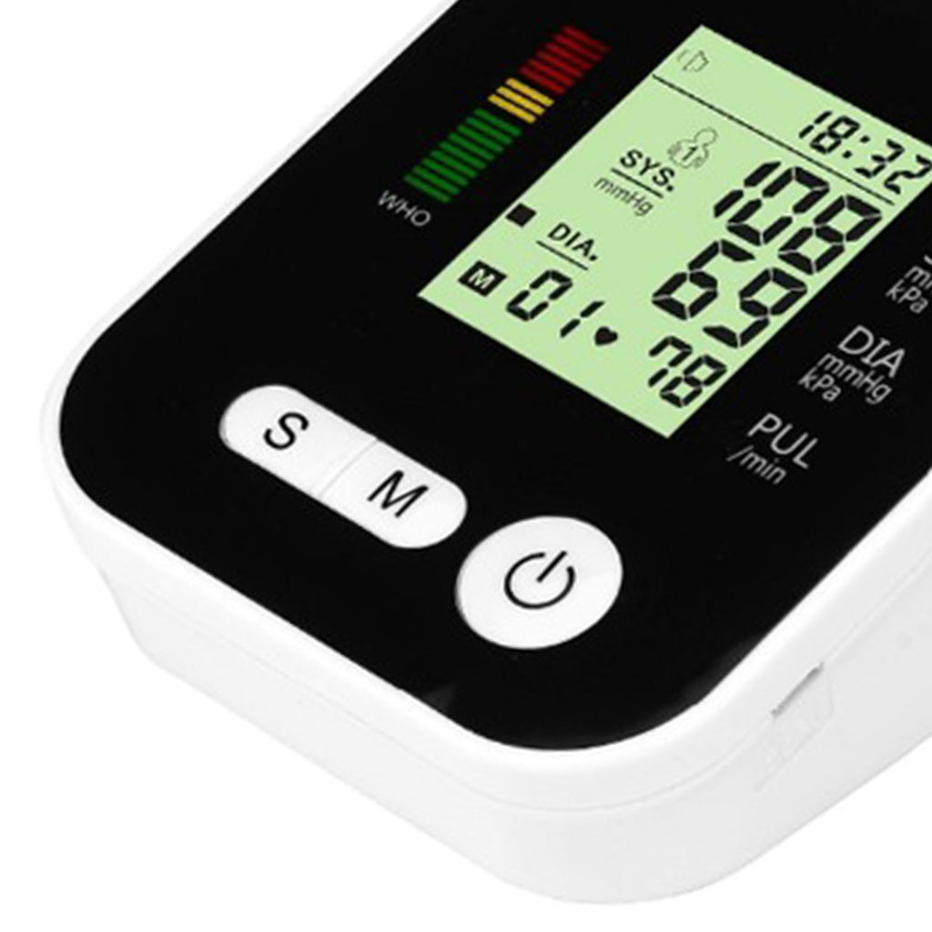 English Style Home Automatic Smart Electronic Pulse Sphygmomanometer Black