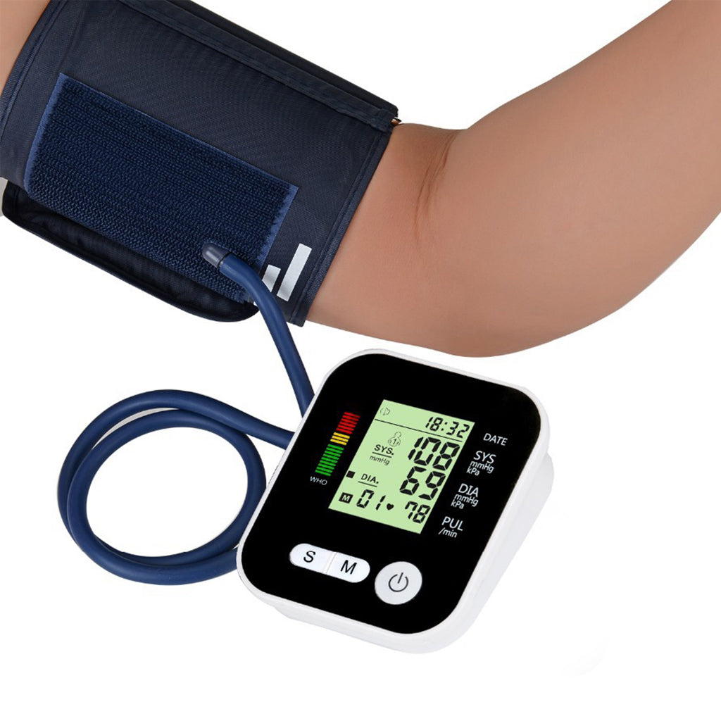 English Style Home Automatic Smart Electronic Pulse Sphygmomanometer Black