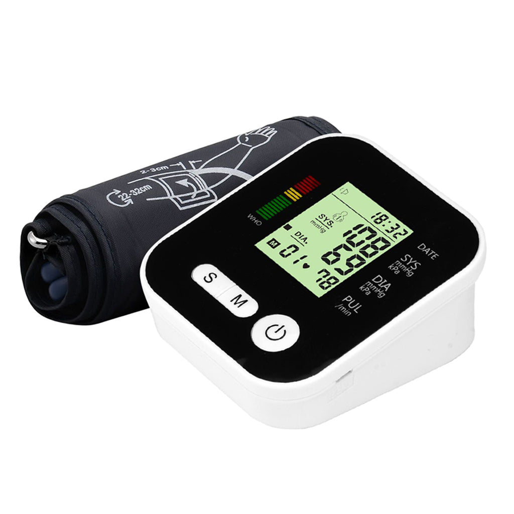 English Style Home Automatic Smart Electronic Pulse Sphygmomanometer Black