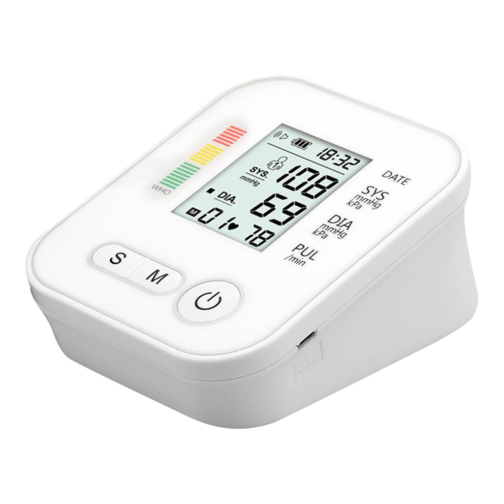 English Style Home Automatic Smart Electronic Pulse Sphygmomanometer White