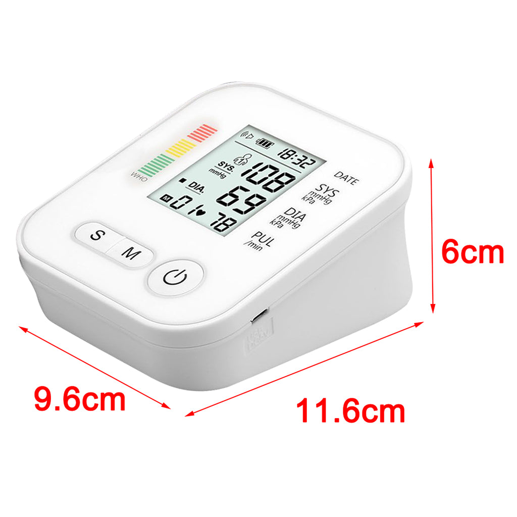 English Style Home Automatic Smart Electronic Pulse Sphygmomanometer White