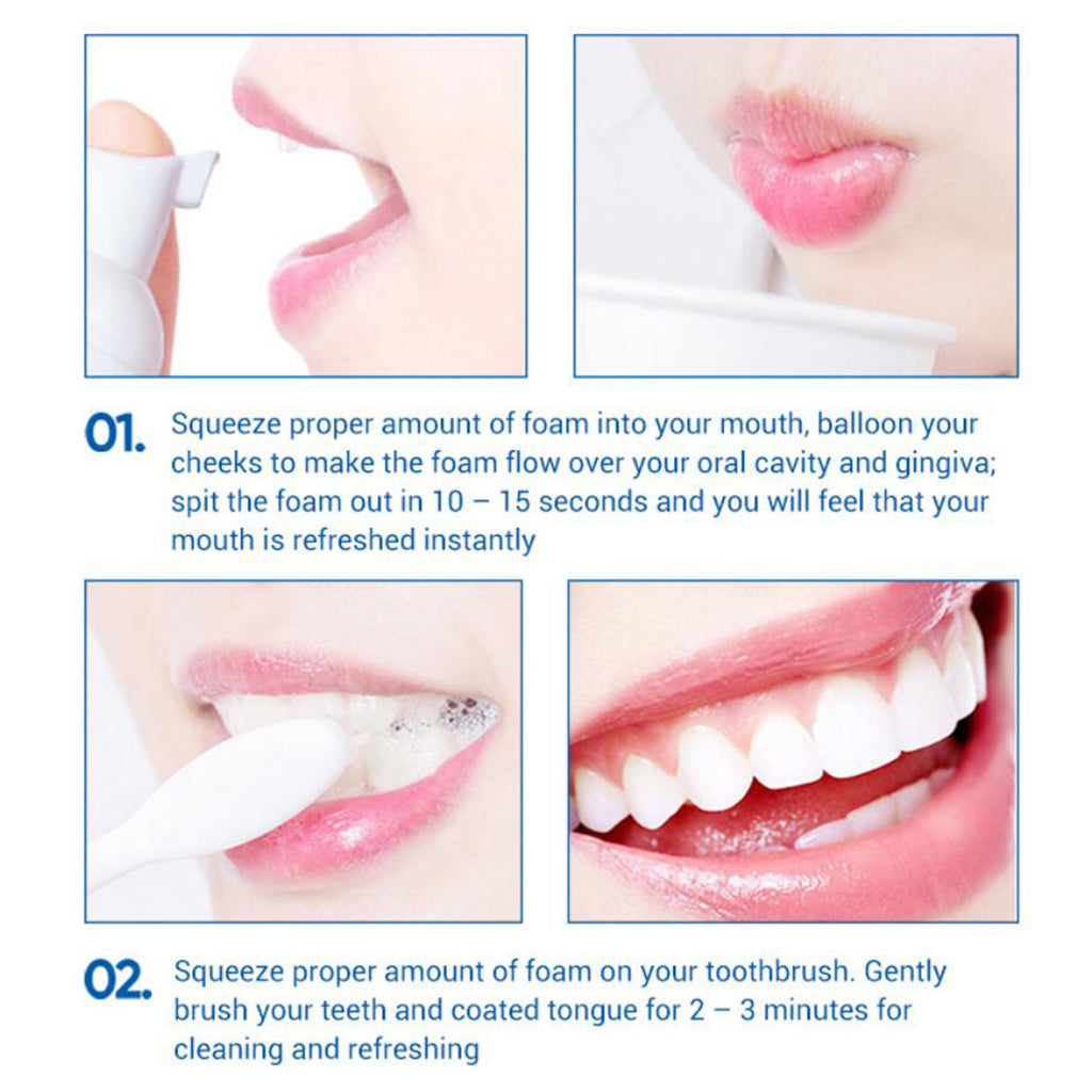 Daily Teeth Whitening Whiten Foam for Home Use Maintain a Brighter Smile