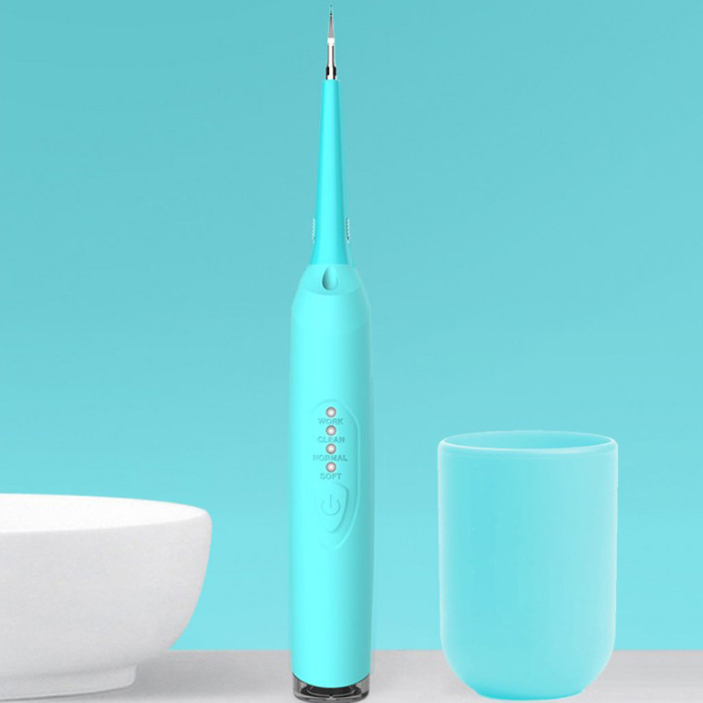 Ultrasonic Electric Toothbrush Cleaner USB Rechargeable Tooth Brush Blue