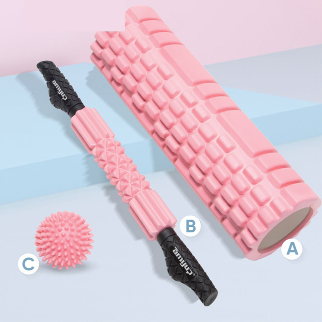 Foam Shaft Muscle Relaxation Yoga Column Exercise Equipment 33X13.5CM Pink