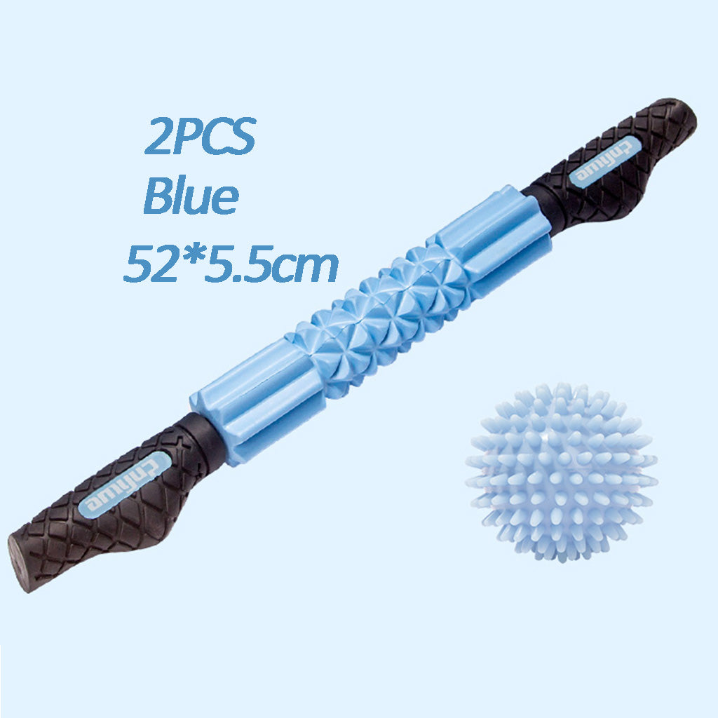 Yoga Muscle Roller Stick Leg Fitness Massage Muscle Stick and Fascia Ball