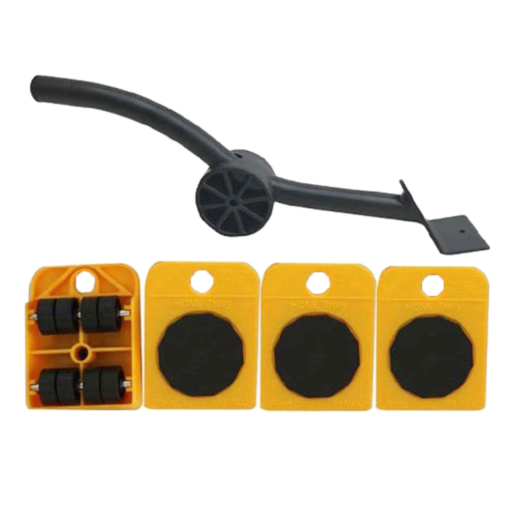 5-piece Furniture Mover Slider Glider Roller Lifter for Sofas Cabinet Yellow