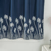 Embroidered Lace Window Voile Sheer Curtain Valance Tiers Blue_90x90cm