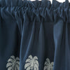 Embroidered Lace Window Voile Sheer Curtain Valance Tiers Blue_90x90cm