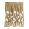 Embroidered Lace Window Voile Sheer Curtain Valance Tiers Beige_90x90cm