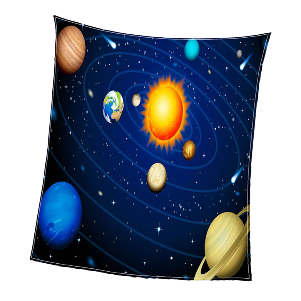 Digital Printing Flannel Blanket Soft Bed Sofa Throw Cosmos 130x150cm