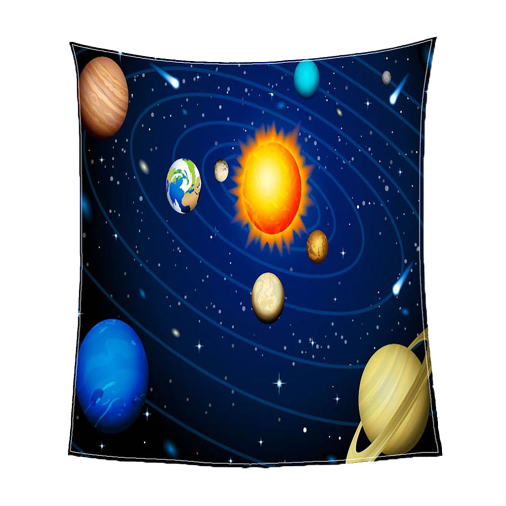 Digital Printing Flannel Blanket Soft Bed Sofa Throw Cosmos 130x150cm