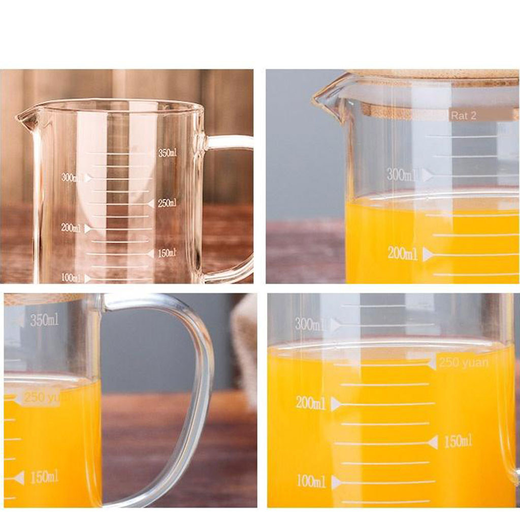 Clear Measuring Cup With Scale Heat-resistant Glass Cup Milk Drik Mug 1000ml