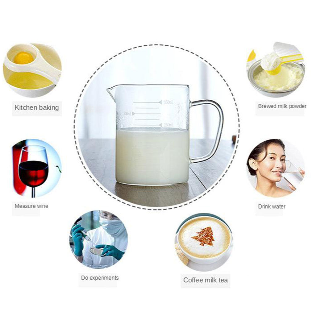 Clear Measuring Cup With Scale Heat-resistant Glass Cup Milk Drik Mug 1000ml