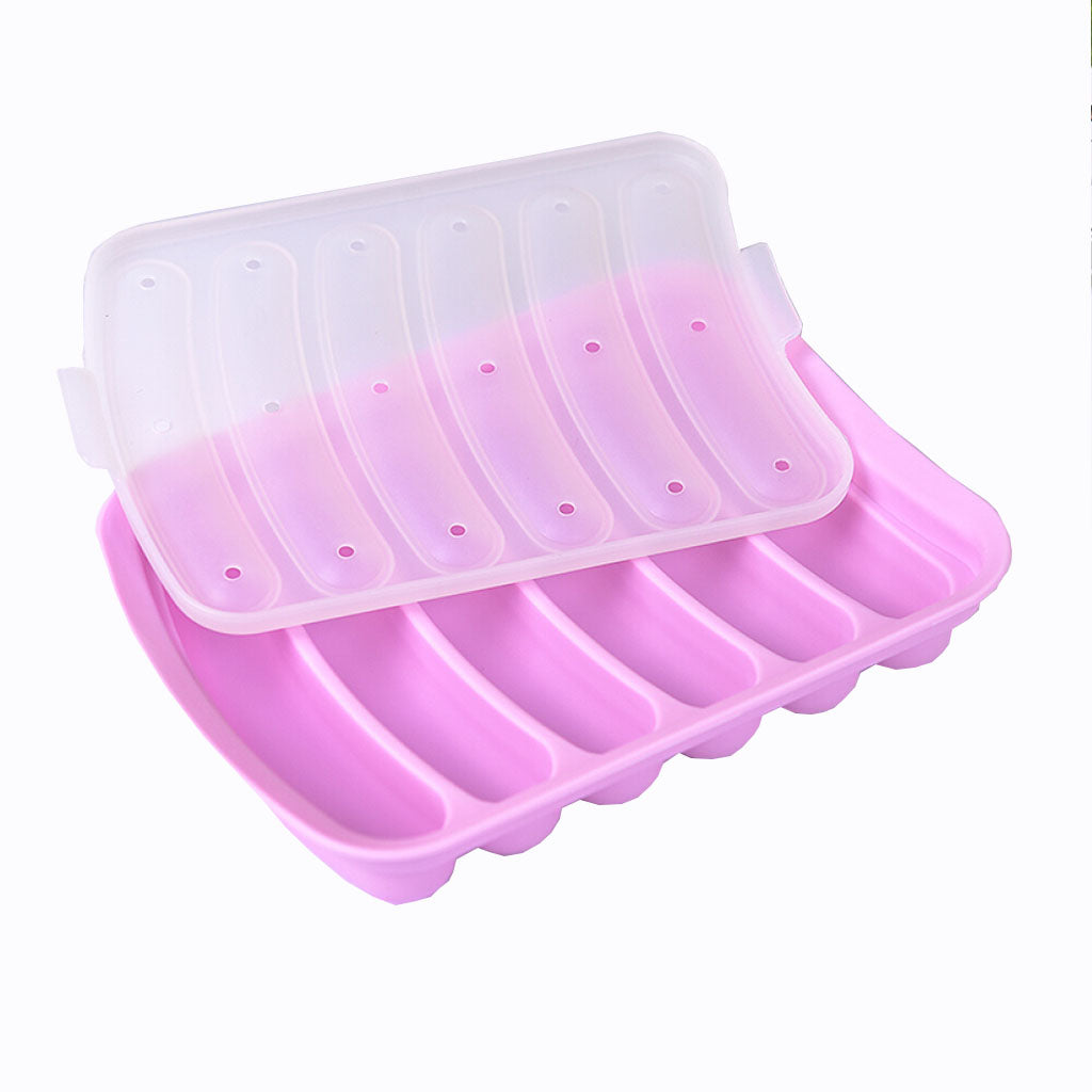 Pink Sausage Mold Baby Silicone Homemade Steamed Household Food Supplements