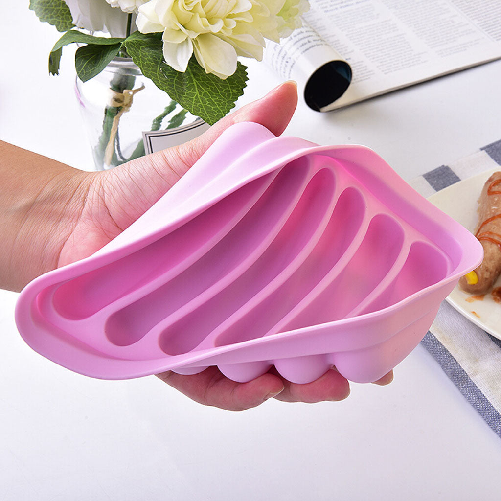 Pink Sausage Mold Baby Silicone Homemade Steamed Household Food Supplements